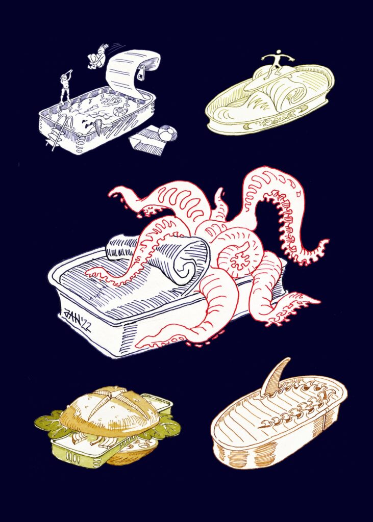 Oktopus und Dosenfisch